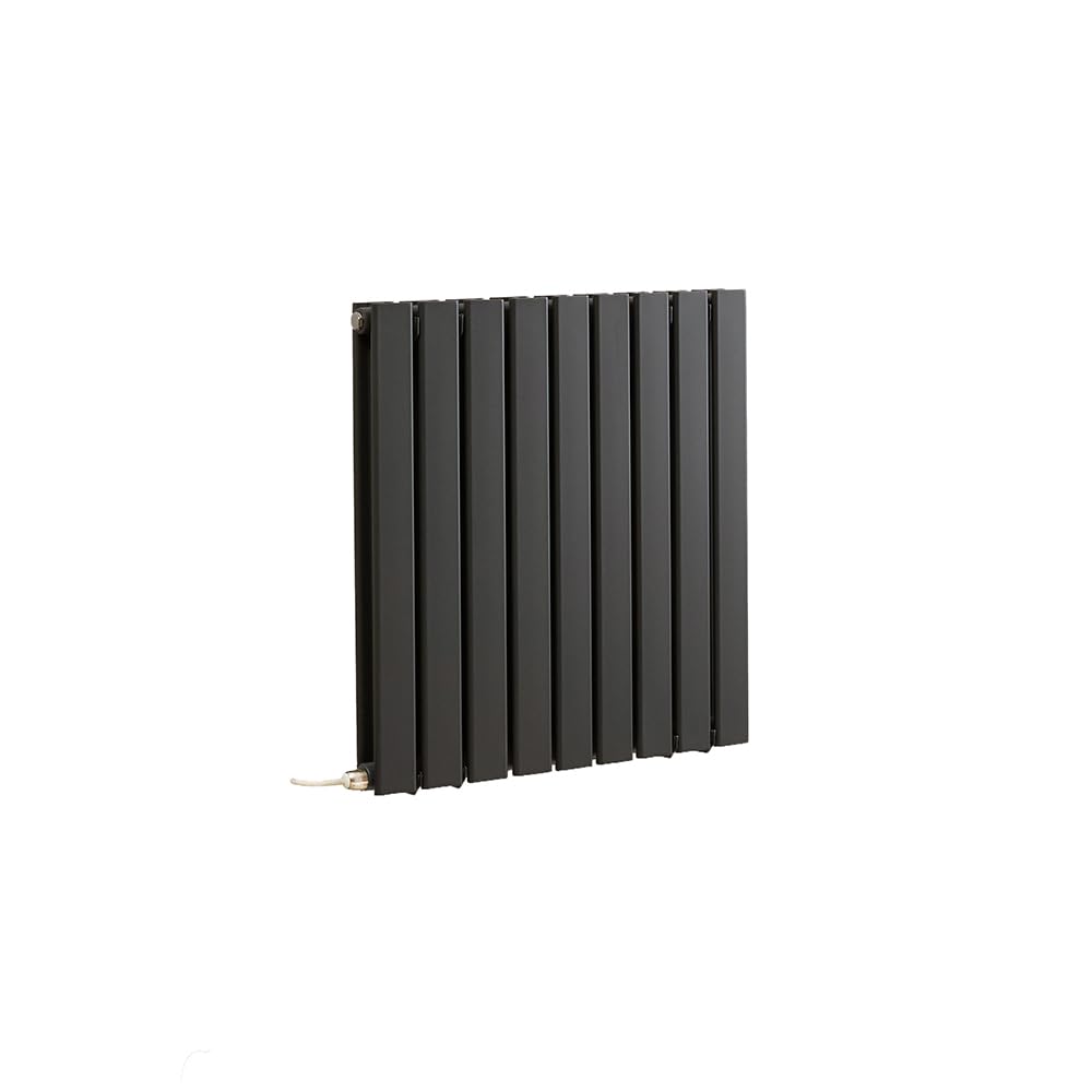 Milano Anthracite Alpha 800W Horizontal Double Flat Panel Electric Radiator - 635Mm X 630Mm