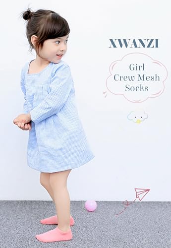 Toddler Girl No Show Socks Soft Comfortable Casual Crew Mesh Low Cut Socks 5 Pairs2