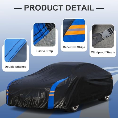 Image of Custom Fit Car Cover for Chevrolet Corvette C3 C4 C5 C6 C7 C8 (1968-2025), Upgraded Waterproof All Weather Outdoor Auto Cover, UV /Snow /Dust Protection