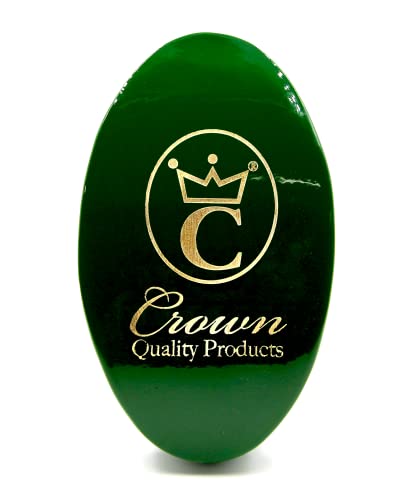 Crown Quality Products “The Original” Curved Wave Brush - Emerald Green Body, Soft, 100% Boar Bristle Hairbrush