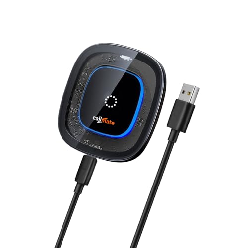 Image of CALLMATE 15W C-Thru Wireless Fast Charging Pad for Apple iPhone 15 /15 Plus /15 Pro /15 Pro Max, iPhone 14 /14 Plus /14 Pro /Max, iPhone 13 /12 /11 Series, Universal Compatibility (Black, Transparent Design)
