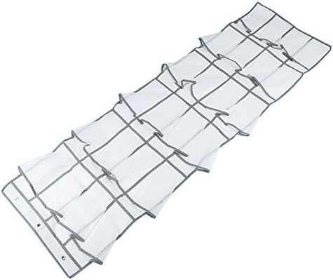 ANPI Door Shoe Organizer, Hanging Over the Door Storage Bag with 24 Large Mesh Pockets for Shoes Clothes Cosmetics, Durable Sturdy Portable Folding