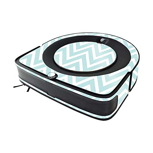 Image of MightySkins Glossy Glitter Skin Compatible with iRobot Roomba s9 Vacuum - Aqua Chevron | High-Gloss Glitter Finish | Easy to Apply and Change Styles | Made in The USA