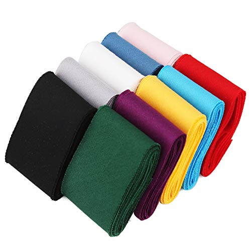 Lunarm Fold Bias Tape For Sewing, Cotton Sewing Bias Tape, 10 Colors Bunting Bias Tape, Twill Tape Fabric Ribbon For Seaming, Binding, Hemming, Piping, Quilting(Width 1.4 Inch, Length 78.7 Inch) #TOP15