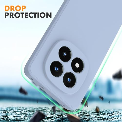 Image of Elzzi Silicon Case Cover Compatible with Mi Redmi Note 14 Pro Back Cover with Upgraded Square Edges for Camera Protection Shockproof Flexible Matte Liquid Silicone Mobile Phone Case - Carolina