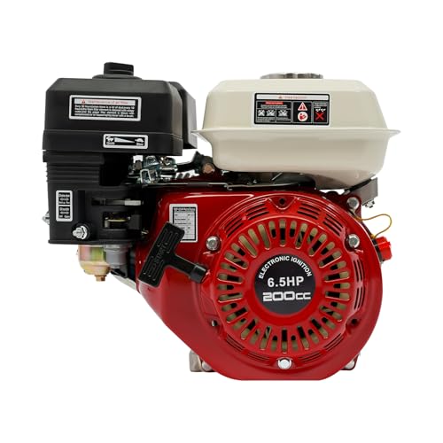 NEBEUUO 4 Stroke for Honda GX160 Gas Engine 200CC Motor 6.5HP Gas Engine Single Cylinder OHV Cooling Horizontal Shaft 5mm Shaft Keyway Pull Start Gas Engine for Pumping Cleaning Spraying Machines