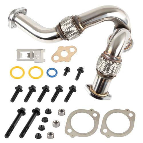 Image of DOCAS Turbocharger Y-Pipe Up Pipe Kit With Gasket Replacement For Ford Powerstroke 6.0L Diesel 2003-2007 Replaces# 5C3Z6K854CA 679-011 679-012
