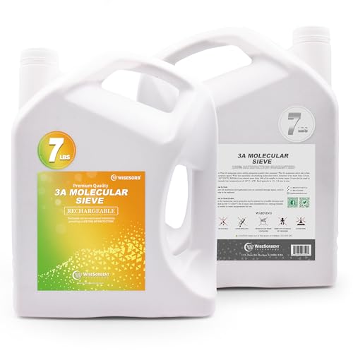 WiseSorb – 3,12 kg Tamiz Molecular 3A – Bolitas desecantes reutilizables con indicador, absorbente de humedad para armarios, almacenamiento, electrónica y herramientas