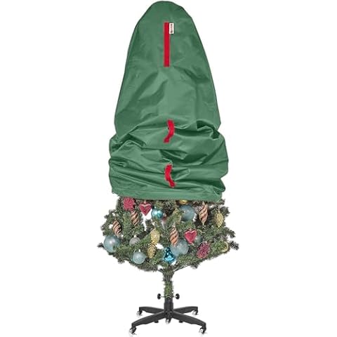 Upright Christmas Tree Storage Bag - Holiday Tree Cover for Christmas Trees or Topiary Trees Cover