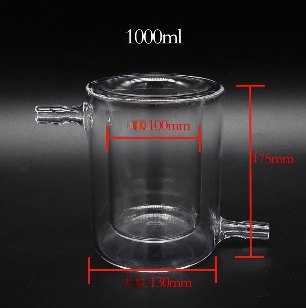 Odporny na wysokie temperatury reaktor fotokatalityczny ze szkła kwarcowego z dwuwarstwową osłoną pułapki na zimno (do użytku laboratoryjnego) | 1000 ml
