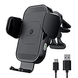 ZeeHoo Wireless Car Charger,15W Qi Fast Charging Auto-Clamping Car Mount, Air Vent Phone Holder for...
