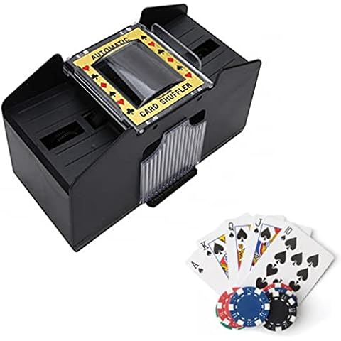 Batteriebetriebener automatischer Kartenmischer Automatischer Kartenhändler Poker Kartenmischer für Heimkartenspiele Poker Rommé Blackjack Cover