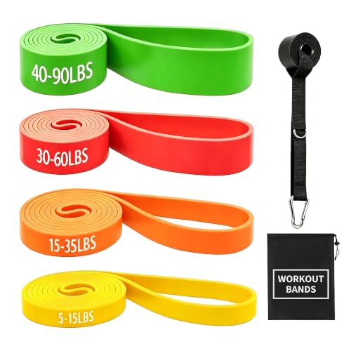 Resistance Bands for Working Out, 4 Levels Pull Up Assist Bands Set