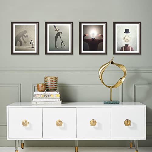 Creative Abstract Man Surreal Art Canvas Print Weird Wall Art Surrealism Poster Minimalist Depth Artistic Pictures Retro Painting Home Office Decor Artwork Unframed (8"X10" Unframed, Creative Surreal Art) #TOP6