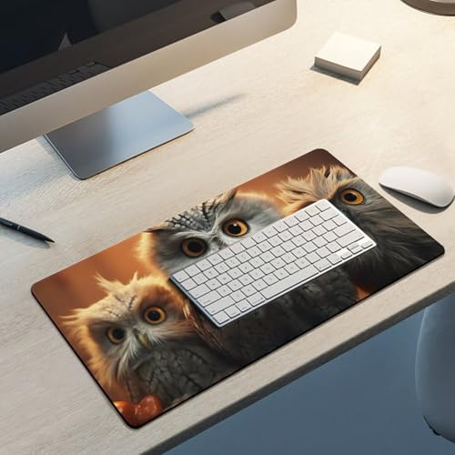 Cute Owl Gaming Mouse Mat Large Desk Pad 60 x 30 cm miniatura 5
