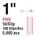 Amram 1-in Standard Tagging Gun Attachments Fasteners Barbs, Pink, 5,000 Pieces, 50 per Clip