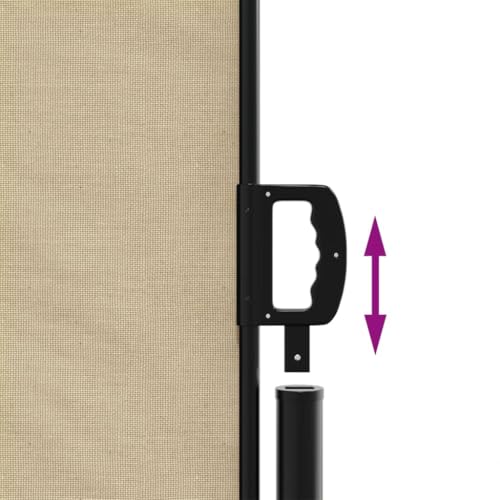 Store latéral extensible brise-vue de balcon résistant aux UV beige