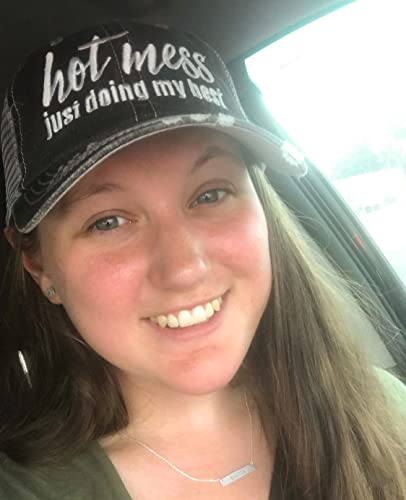 Katydid Hot Mess Just Doing My Best Baseball Hat - Trucker Hat For Women - Stylish Cute Ball Cap Gray #TOP6