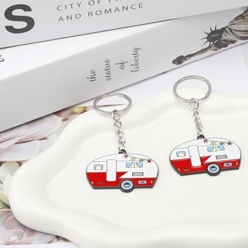 ZMDMAH 2pcs Wohnwagen SchlüSsel Karabiner, SchlüSselanhäNger Wohnwagen SchlüSselanhäNger Auto Damen, SchlüSselanhäNgers Wohnmobil, Camping Geschenke, AutoschlüSselanhäNgers, Geschenke für Camper