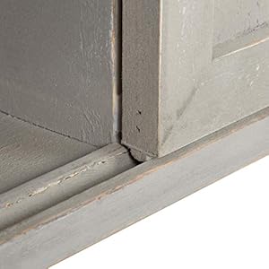 Kate and laurel cates decorative wood wall storage cabinet with two sliding barn doors rustic gray  urban country home decor