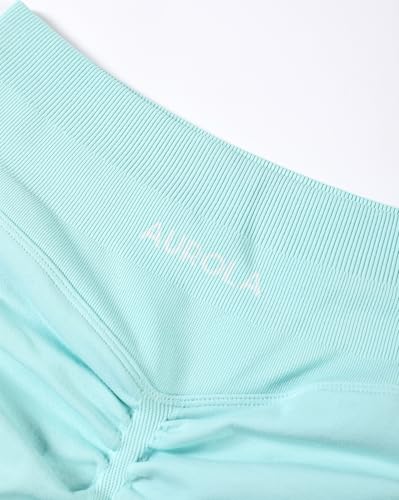 Image of AUROLA Influence Workout Shorts for Women,2.5 3.5 4.5 5.5 6.5 No Roll Up Squat Proof Scrunch Seamless Compression Gym Short