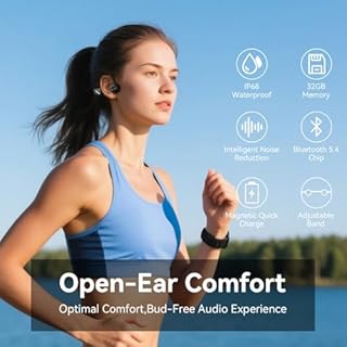 Swimming Headphones,Bone Conduction Headphones Bluetooth 5.3,IP68 Waterproof,32G Memory Sports Headphone,Underwater Headphone with MP3-Player for Swim,Open Earphones for Swimming Running