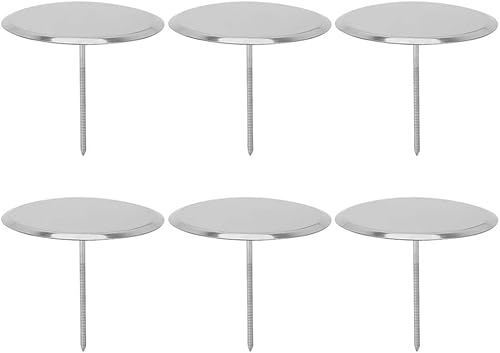 HEMOTON 6 uñas de montaje de acero inoxidable para cupcakes, uñas de flores, puntas de flores para decoración de pasteles, uñas de flores para