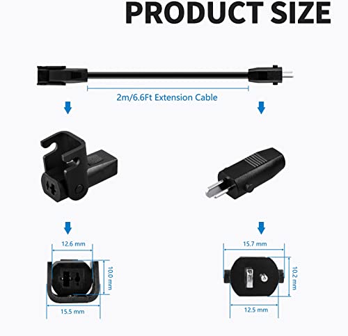 J-ZMQER New 6FT 2-Prong Extension Power Cord Cable Lead Compatible with Okin BetaDrive 3R2762 1.25.000.073.30 Beta Drive Linear Actuator Motor Power Recliners