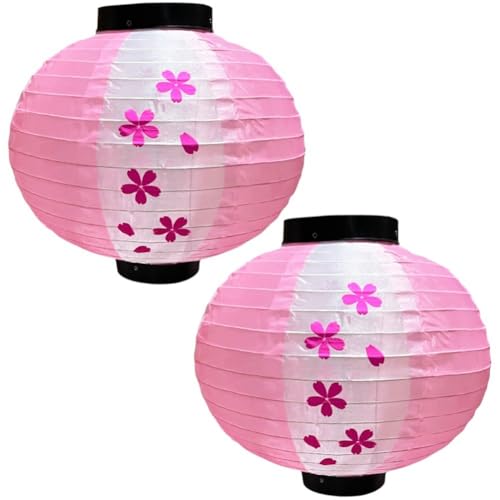 Linterna con Estampado De Estilo Japonés, Farol Rosa, Farolillos De Bar, Farol Chino, Farol Redondo con Flores Impresas, Decoración De Restaurante