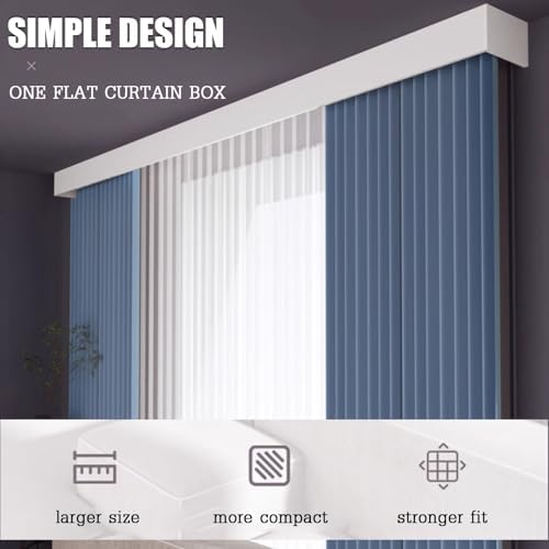 Three-in-One Double Curtain Track System - Heavy Duty Silent Sliding Rail for Wall/Ceiling - Decorative Panel Box, Customizable Gold Finish, 4.1m (13.5ft)