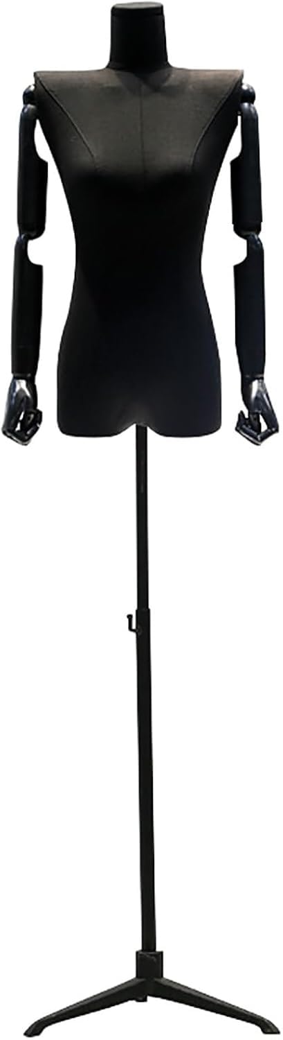 CONGRUI Female Mannequin Torso, Dress Form Dummy with Adjustable Stand, Korean Style Clothing Display for Boutique Window or Fashion Store