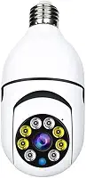 Câmera de Segurança Doméstica,1080P HD wi-fi Lâmpada Inteligente Câmera ip 360 graus lâmpada Câmera Base E27 Visão Noturna Bidirecional Rastreamento Automático YOOsee Armazena em Nuvem MARCA SANPAR