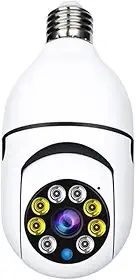 Câmera de Segurança Doméstica,1080P HD wi-fi Lâmpada Inteligente Câmera ip 360 graus lâmpada Câmera Base E27 Visão Noturna Bidirecional Rastreamento Automático YOOsee Armazena em Nuvem MARCA SANPAR