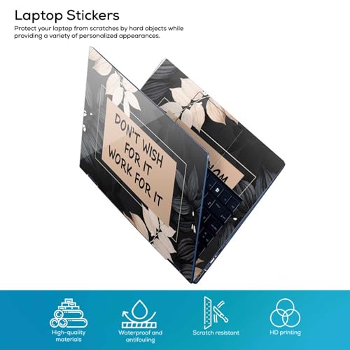 Image of Galaxsia Floral D24 Full Body Vinyl Laptop Skin /Sticker /Cover Upto 15.6 Inches Laptops Laminated-Removable-HD Quality Compatible for Hp-Dell-Sony-Lenovo-Asus etc.(15x10 Inches)