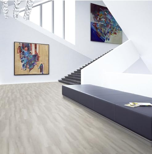 Smartdec Liberty Rock 40 Acoustic LVT Click Flooring - Alaska Grey Plank 1220mm x 180mm x 5.2mm