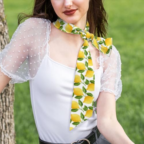 Neck Scarves, Kerchief Neckerchief Headband, Women's Fashion Scarf,Lemon Leaf4