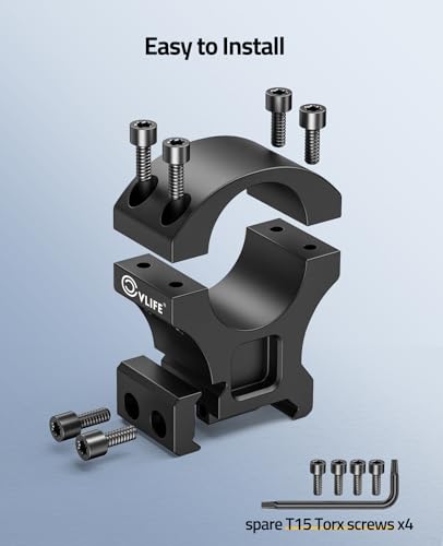 Cvlife 1 Inch Scope Rings - High Profile Precision Rifle Scope Mount For 20Mm Picatinny Rails thumb #5