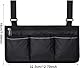 BOBOZHONG Rollstuhlaufbewahrungstasche,Tragbare Rollstuhltasche für Armlehne Sichere Aufbewahrungstasche für Rollstühle mit 3 Fächern für Rollstühle,Kinderstühle,Elektrische Stühle (Schwarz)