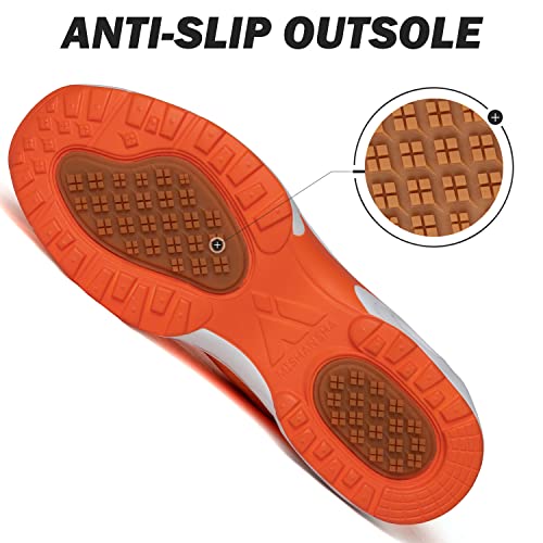 Mishansha Women's Running Shoes Sport Gym Jogging Ladies Fashion Sneaker Air Athletic Lightweight Walking Shoes Non Slip Sport Mesh Breathable Casual Shoes Orange Us5.5 #TOP4