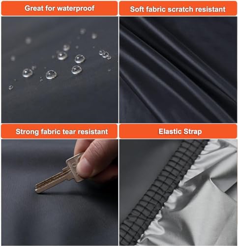 Image of Kayme Sedan Car Cover Waterproof All Weather with Lock and Zipper, Sun Uv Rain Protection Outdoor, Universal Fit Versa /350Z, Audi A3 (Up to 175 Inch) H1 /Black