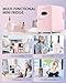 CUTIEWORLD Skincare Fridge - 4L Makeup Fridge for Refrigerating Makeup, Skincare and Food, Mini Fridge for Bedroom, Office and Car, Cooler and Warmer, Beverage Cooler, Leather Pink