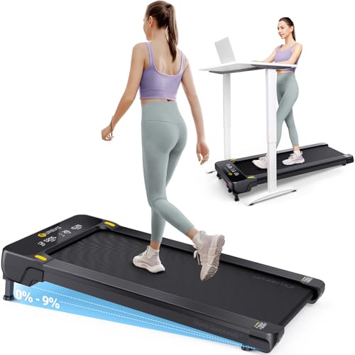UREVO Walking Pad with Auto Incline, Max 9% 3-Stage Incline Under Desk Treadmill, 2.5HP Inclined Walking Treadmill with Remote Control and LED Display for Home and Office UREVO Walking Pad with Auto Incline, Max 9% 3-Stage Incline Under Desk Treadmill, 2.5HP Inclined Walking Treadmill with Remote Control and LED Display for Home and Office