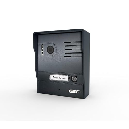 GBF Smart Video Doorbell/Door Phone Intercom System PL963M-BL (Black), Weatherproof- HD 1080P Video, Wide Angle, Motion Detection, Local or Cloud Storage.,