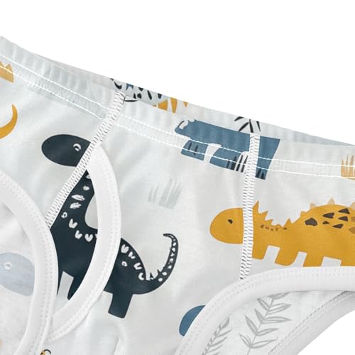 Wusikd Dinosaurs Boys' Underwear Cotton Leaves Boys Briefs Soft Toddler Underwear 2T4