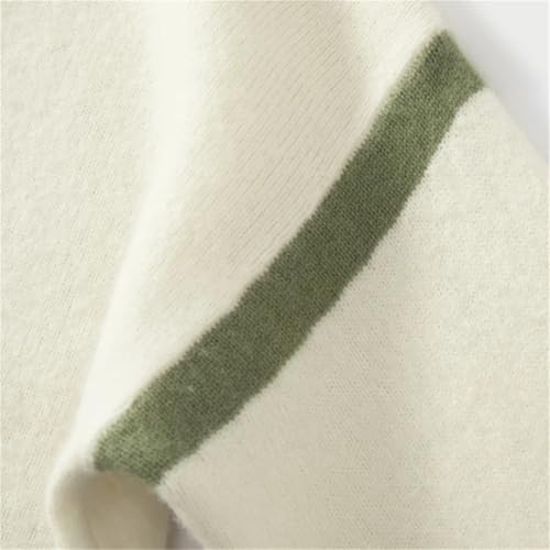 Men Wool O-Neck Thick Sweater Soft Warm Plaid Casual Basic Pullover4