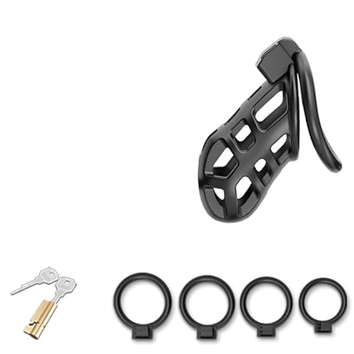 QiKKago Accesorios Especiales De Jaula Protectora De Resina Deportiva Negra, Equipados con 4 Anillos Y Llaves De Diferentes TamañOs - K + 13