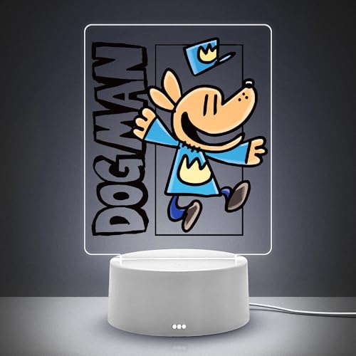 Image of Officially Licensed Dog Man Night Light - Dog Man LED Glow Light with Removable 7 Colors Base, Kids Bedroom Decor Lamp, Night Light for Kids, Christmas Birthday Gifts for Boys & Girls