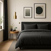 VEL VET HOME Bettwäsche 155x220 Baumwolle Bettbezug 155x220 cm mit Kissenbezug 80x80 cm Hohe Qualität Bettwäsche-Set mit Reißverschluss 100% Baumwolle Made in EU Dunkelgrau 155 x 220 – Ansicht 2