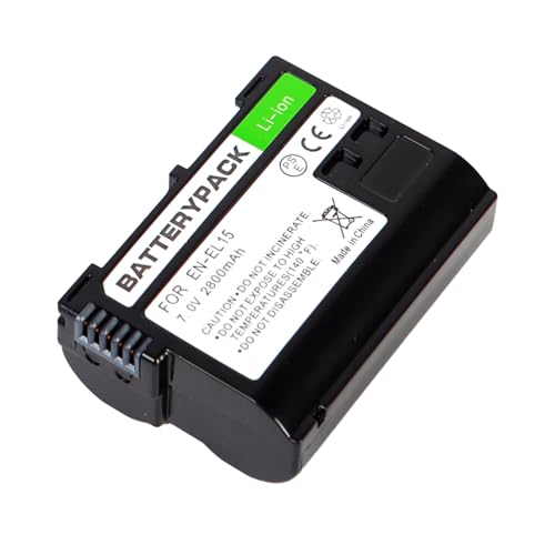 KWTOUL EN-EL15 EN EL15a/EL15b Batería Compatible con Nikon Zf, Z5, Z6, Z6 II, Z7, Z8, Z7II, D780, D850, D7500, 1 V1, D500, D600, D610, D750, D800, D810, D810A, D7000, D7100, D7200 cámaras