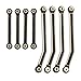 8PCS Black Coating Brass Links Rod Linkage Set for Axial AX24 XC-1 1/24 RC Crawler Car Upgrade Parts